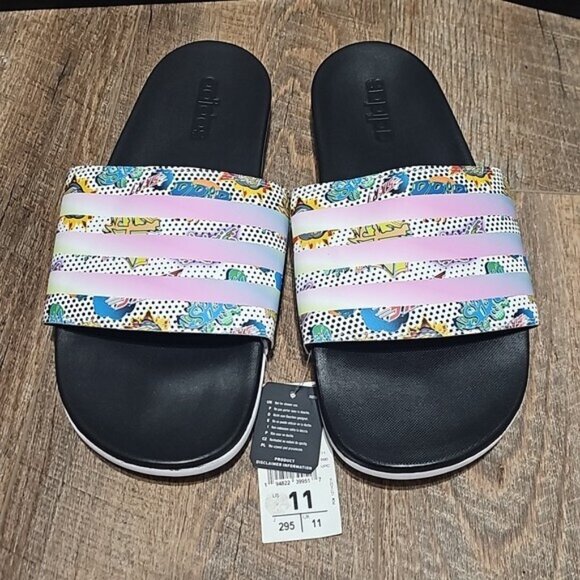 Adidas Adilette Comfort Slides Size 11 New - Picture 7 of 7